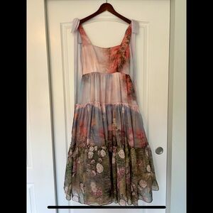 Anthropologie Geisha Designs Isabella Floral Midi Dress